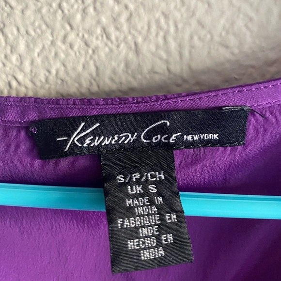 Purple Flowy Kenneth Cole New York Tunic Top - Picture 4 of 9